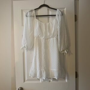 Speechless White Mini Chiffon Dress Open Back Size Medium